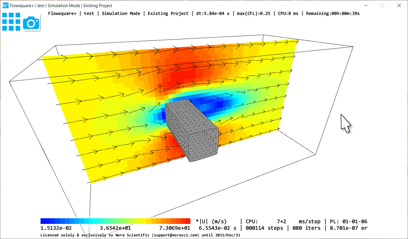 XY cross-section plane passing through the probe location.