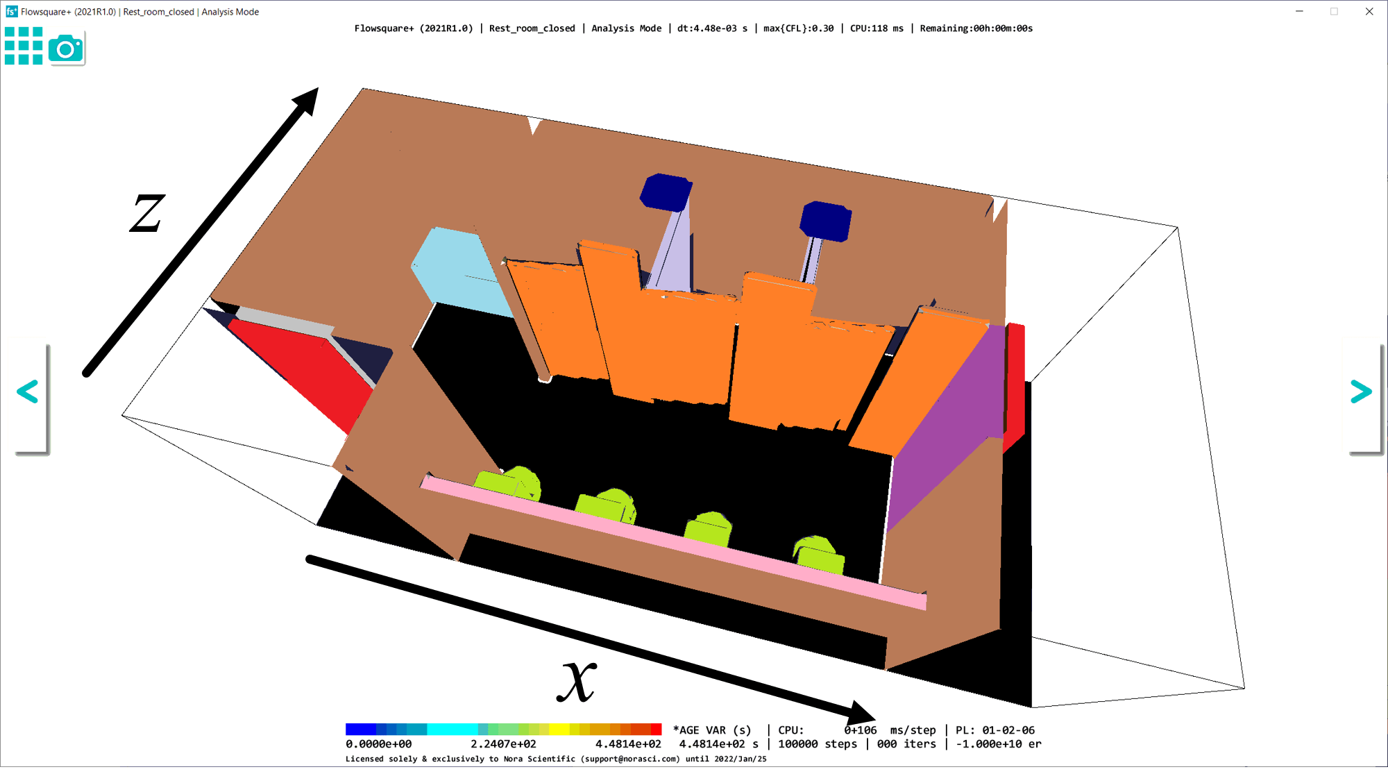 構築された境界条件の全体図（境界指定色で着色）。